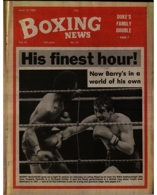 Boxing News magazine 14.6.1985 Download pdf