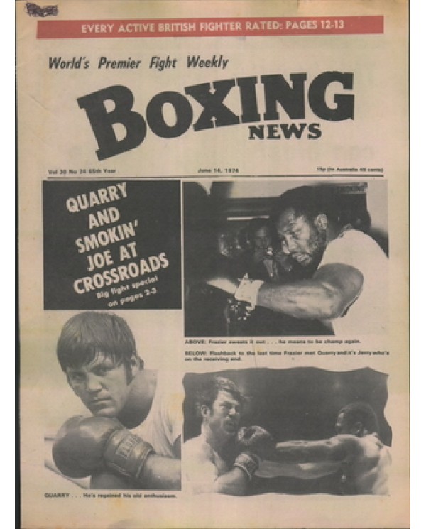 Boxing News magazine 14.6.1974  Download pdf