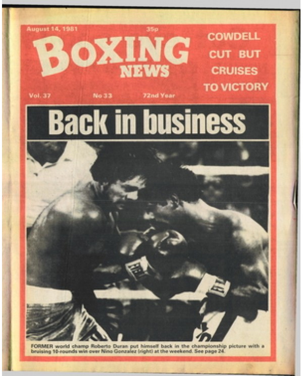 Boxing News magazine 14.8.1981 Download pdf