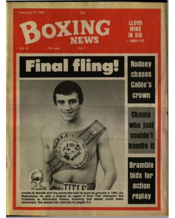 Boxing News magazine 15.2.1985 Download pdf