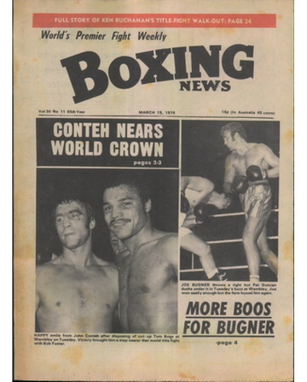 Boxing News magazine 15.3.1974  Download pdf