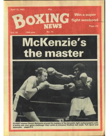 Boxing News magazine 15.4.1983 Download pdf