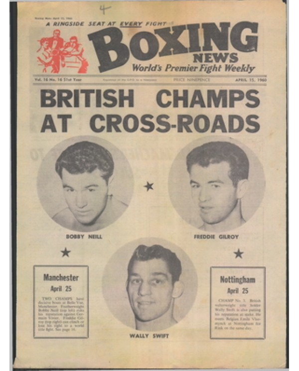 Boxing News magazine 15.4.1960  Download pdf