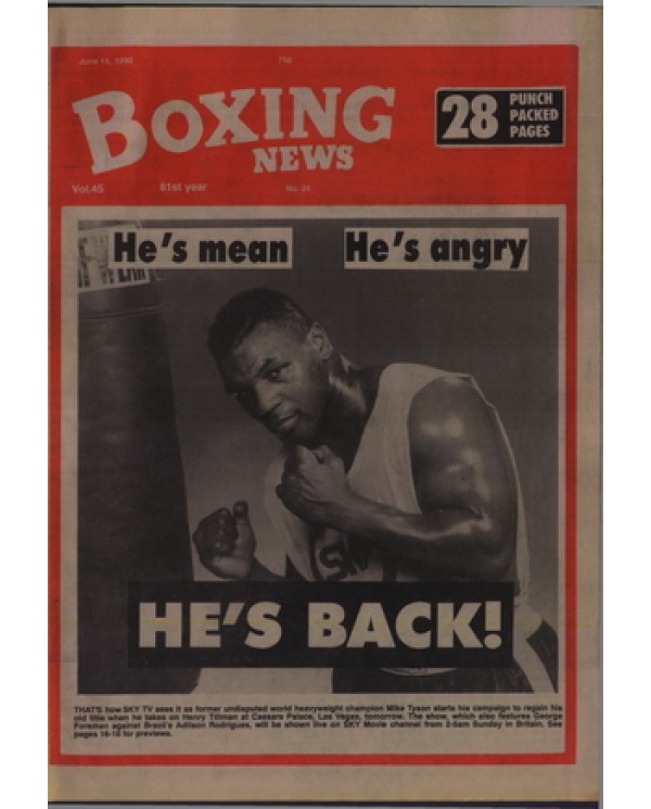 Boxing News magazine 15.6.1990 Download pdf