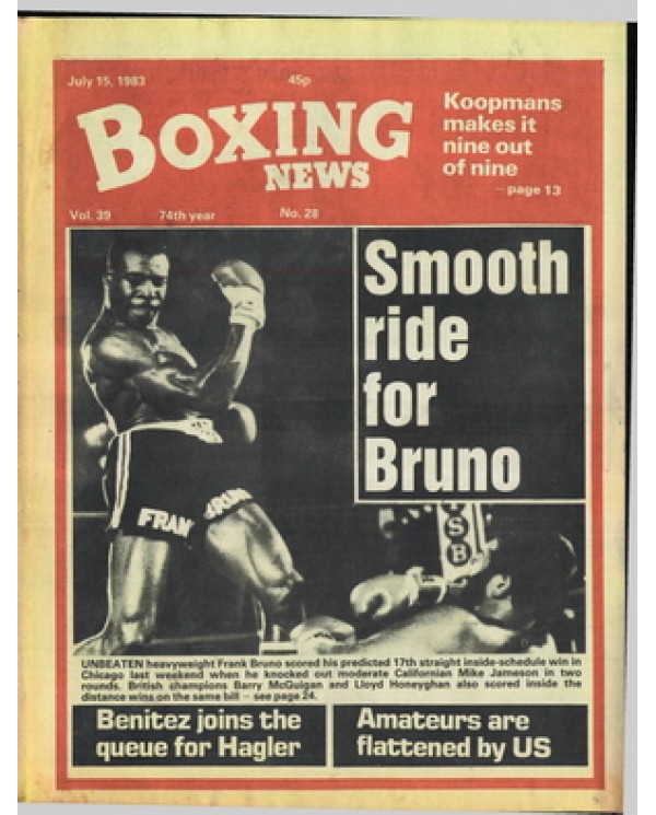 Boxing News magazine 15.7.1983 Download pdf