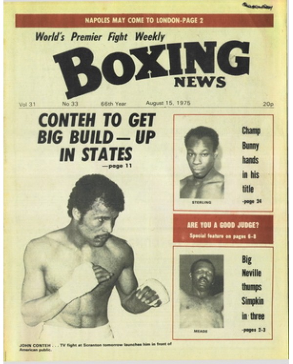 Boxing News magazine 15.8.1975 Download pdf