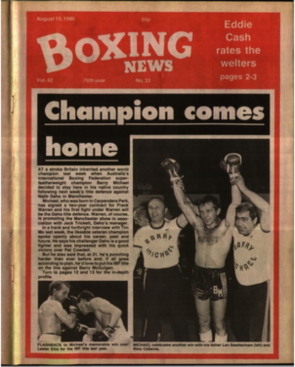 Boxing News magazine 15.8.1986 Download pdf