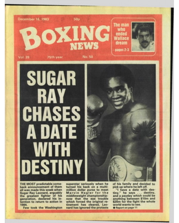 Boxing News magazine 16.12.1983 Download pdf