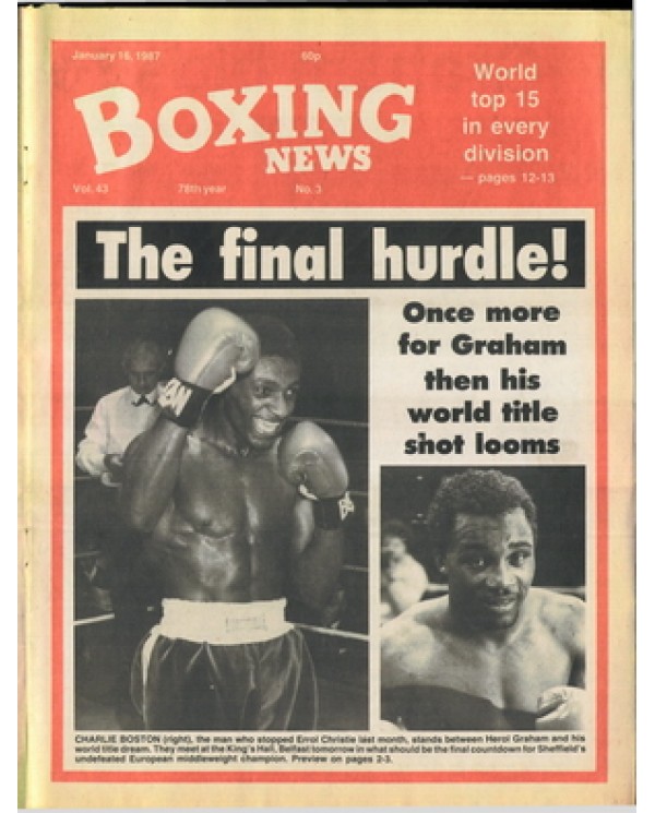 Boxing News magazine 16.1.1987 Download pdf