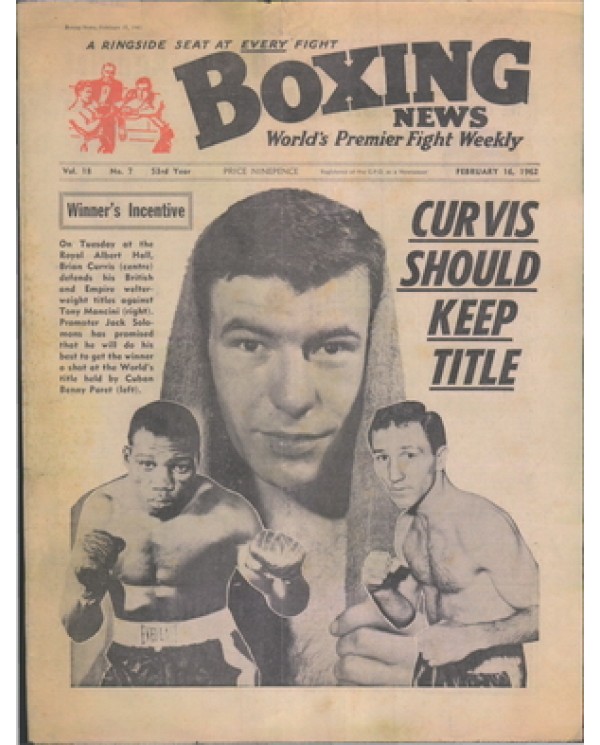 Boxing News magazine 16.2.1962  Download pdf