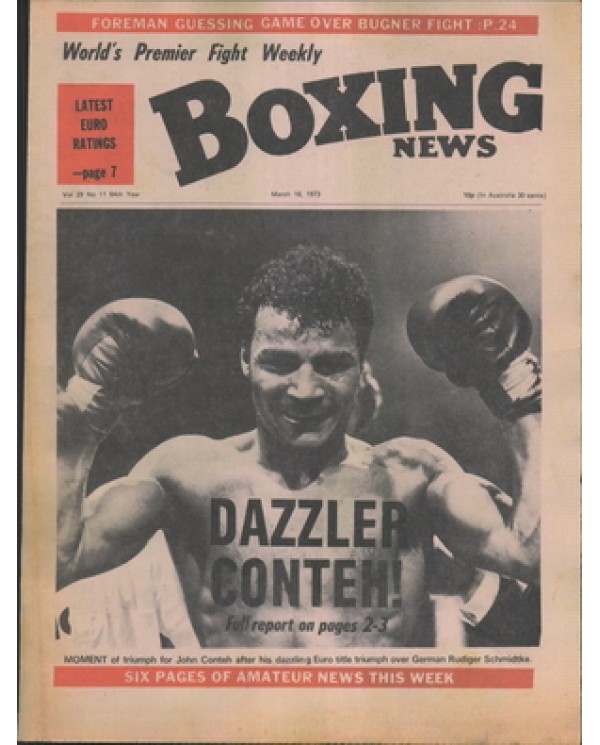 Boxing News magazine 16.3.1973  Download pdf