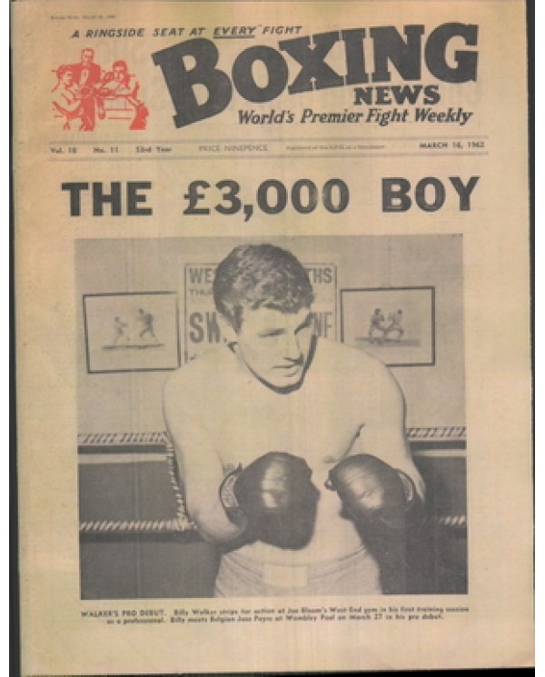 Boxing News magazine 16.3.1962 Download pdf