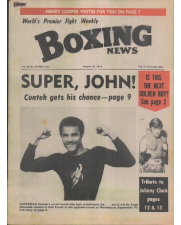 Boxing News magazine 16.8.1974  Download pdf