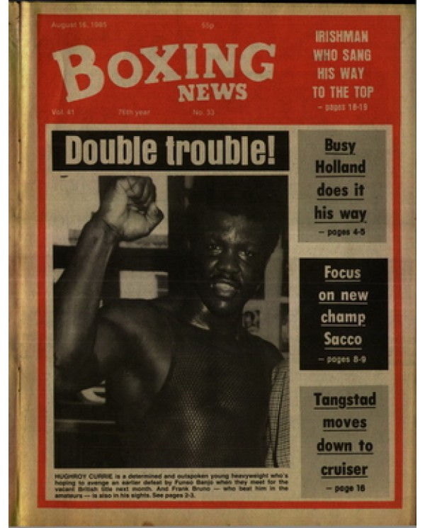 Boxing News magazine 16.8.1985 Download pdf