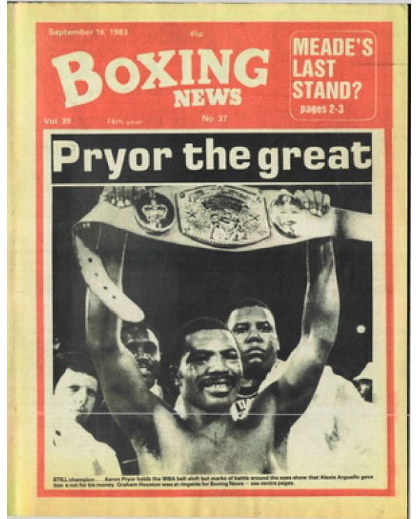 Boxing News magazine 16.9.1983 Download pdf