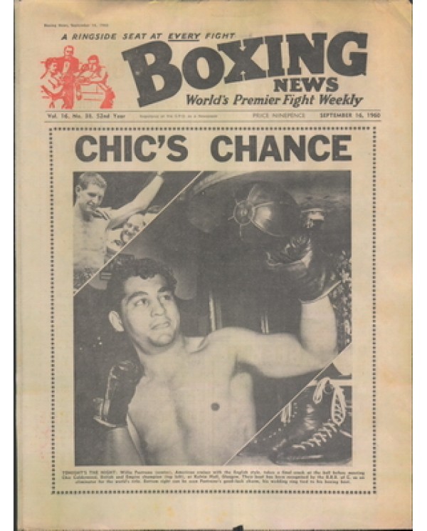 Boxing News magazine 16.9.1960 Download pdf