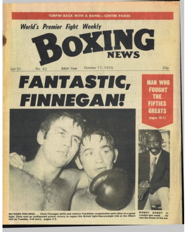 Boxing News magazine 17.10.1975 Download pdf