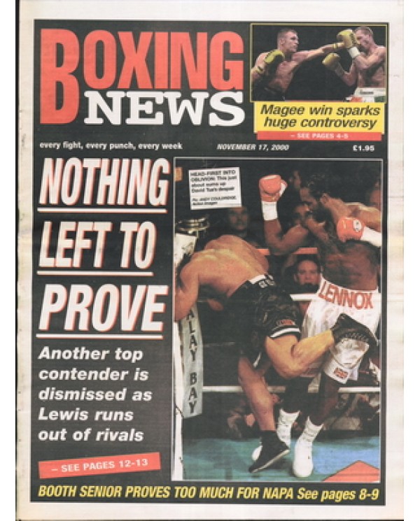 Boxing News magazine 17.11.2000 Download pdf