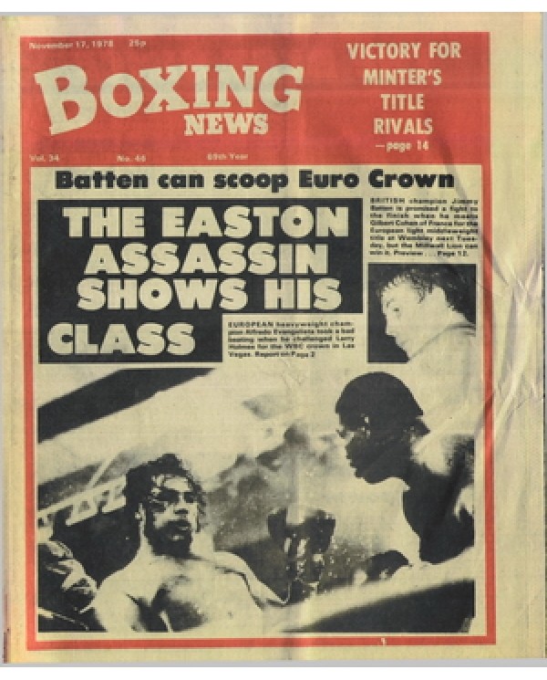 Boxing News magazine 17.11.1978 Download pdf