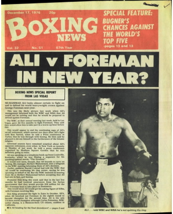 Boxing News magazine  17.12.1976 Download pdf