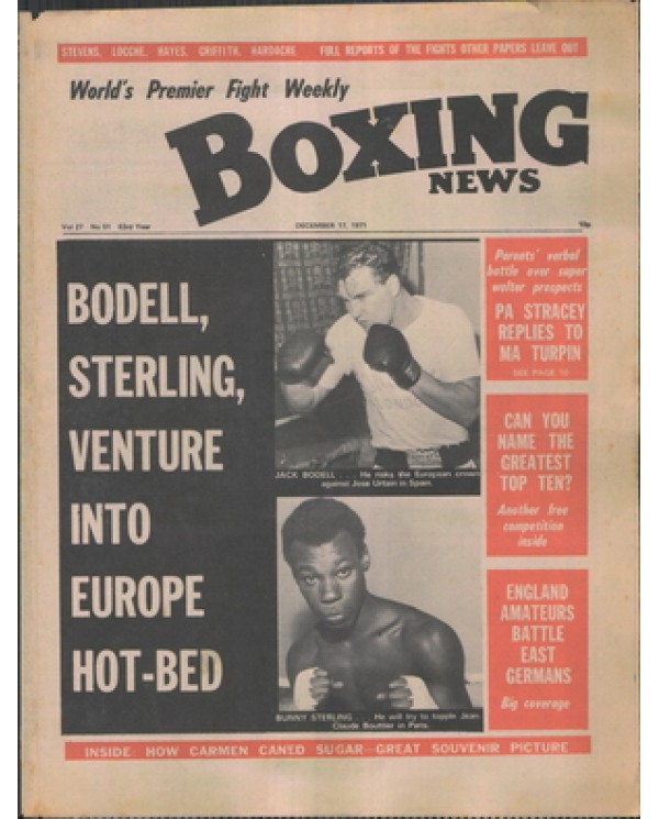 Boxing News magazine 17.12.1971 Download pdf