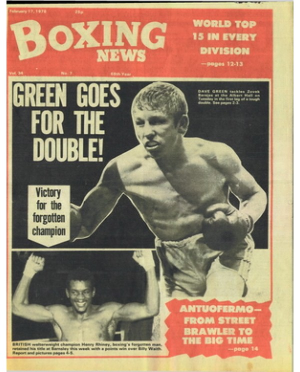 Boxing News magazine 17.2.1978 Download pdf