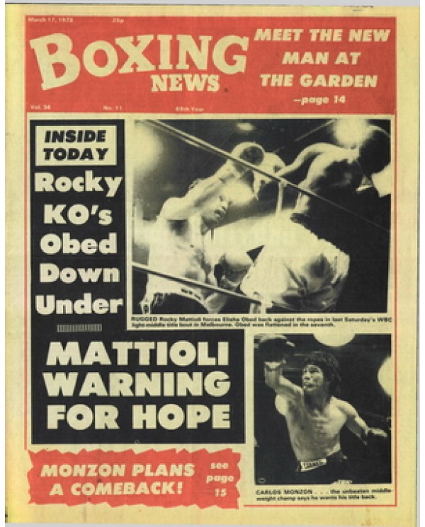 Boxing News magazine 17.3.1978 Download pdf