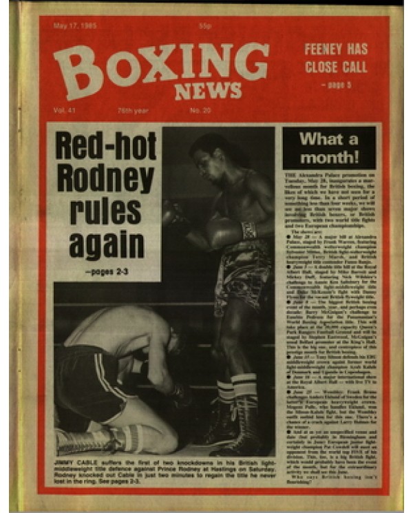 Boxing News magazine 17.5.1985 Download pdf