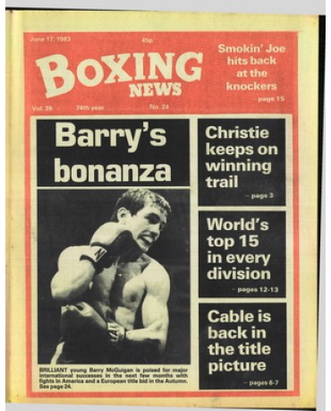 Boxing News magazine 17.6.1983 Download pdf