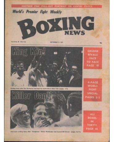 Boxing News magazine 17.9.1971 Download pdf
