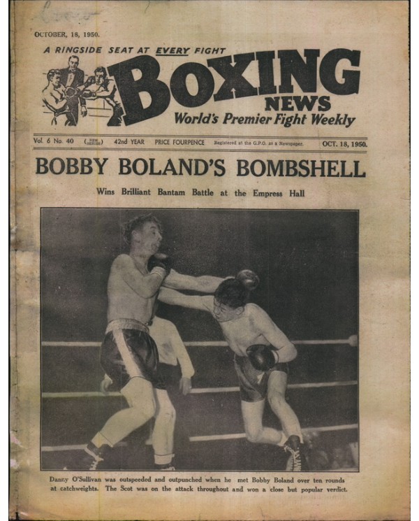 Boxing News magazine 18.10.1950 Download pdf