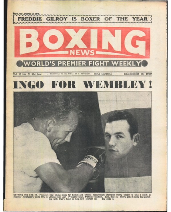 Boxing News magazine 18.12.1959 Download pdf