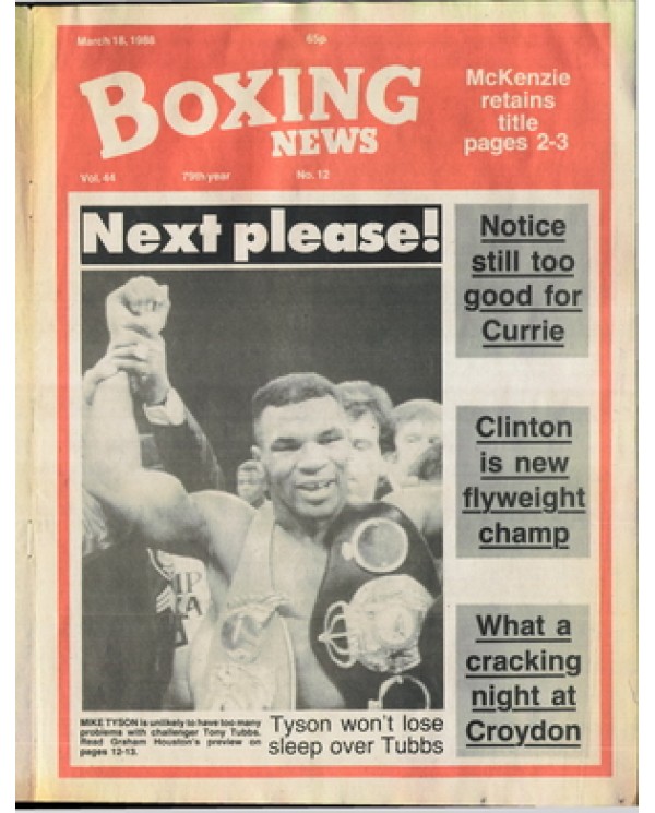 Boxing News magazine 18.3.1988 Download pdf