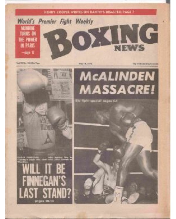Boxing News magazine Download PDF 18.5.1973