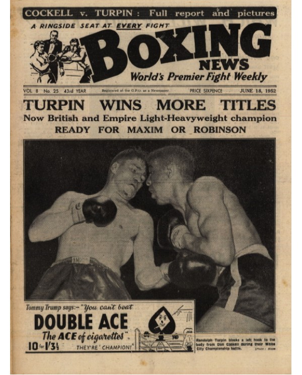 Boxing News magazine 18.6.1952 Download pdf