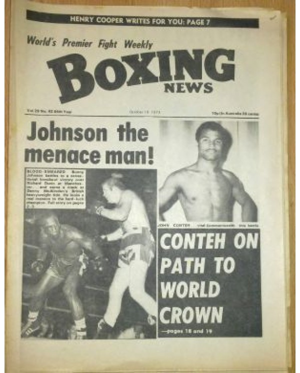 Boxing News magazine Download PDF 19.10.1973