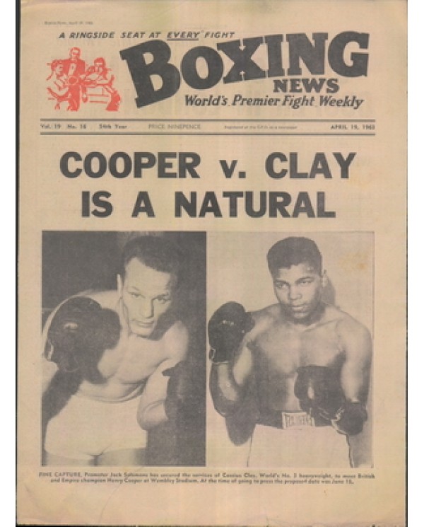 Boxing News magazine 19.4.1963  Download pdf