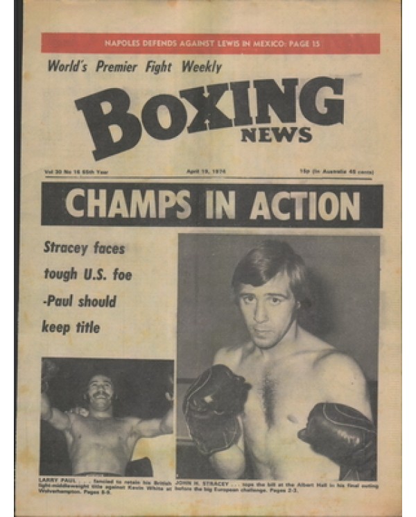 Boxing News magazine 19.4.1974  Download pdf