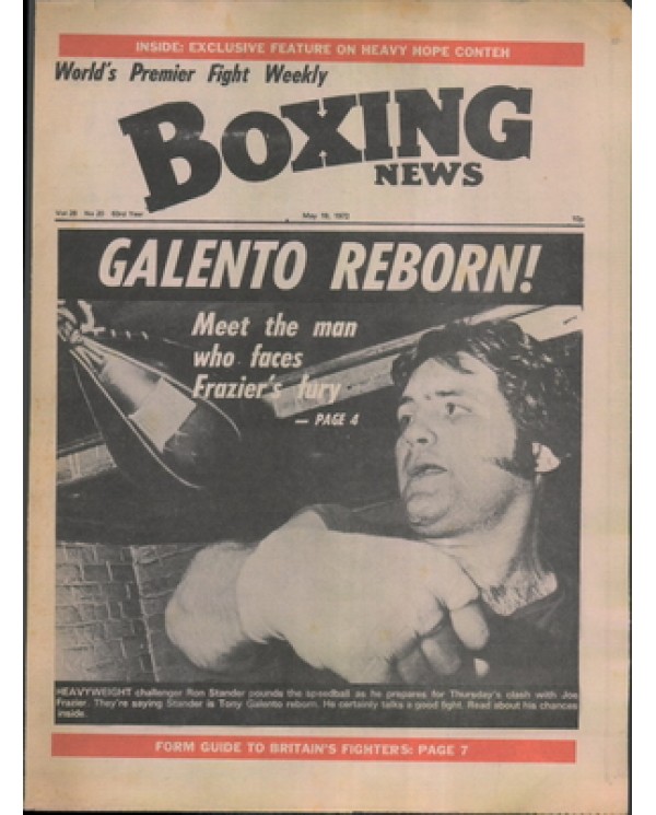 Boxing News magazine 19.5.1972  Download pdf