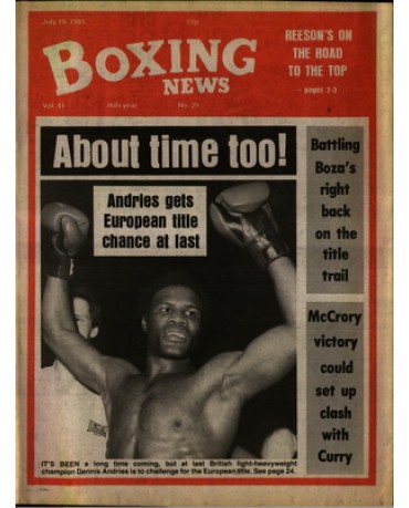 Boxing News magazine 19.7.1985 Download pdf
