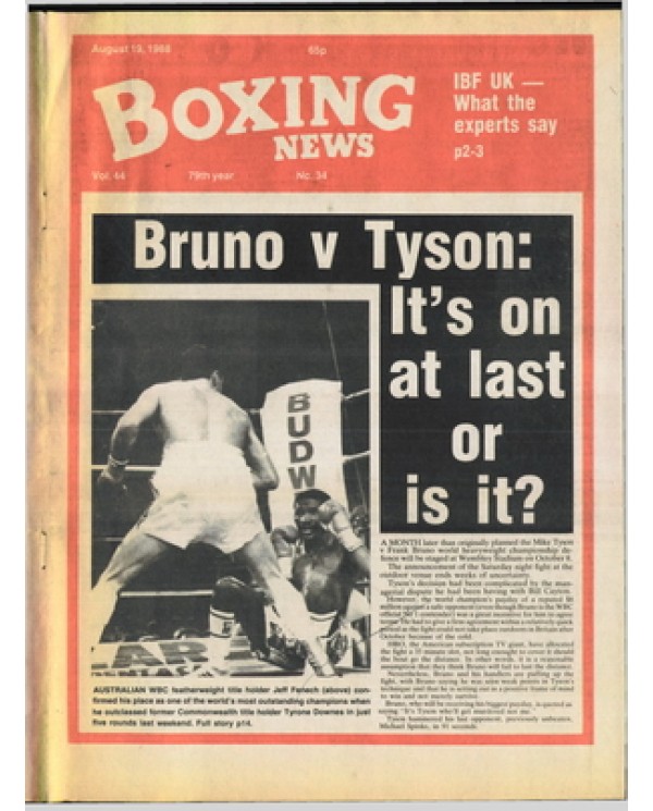 Boxing News magazine 19.8.1988 Download pdf