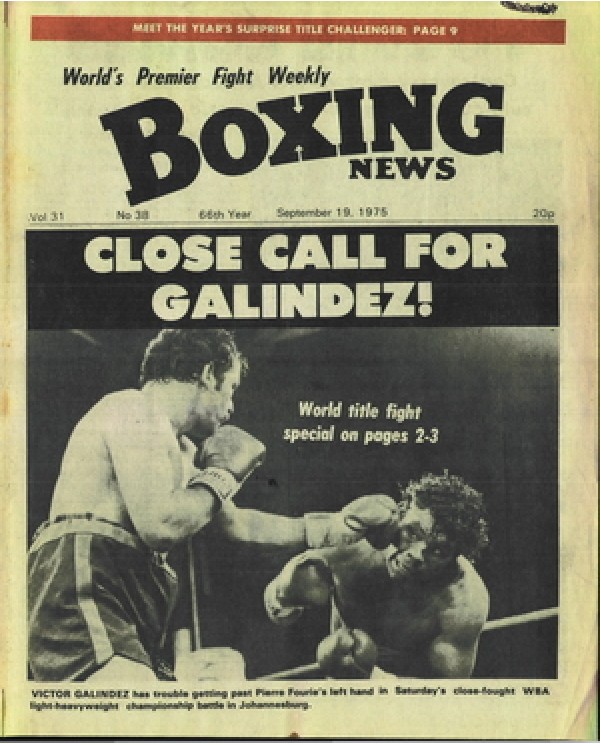 Boxing News magazine 19.9.1975 Download pdf