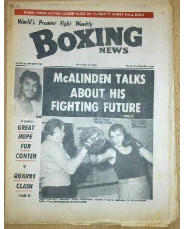 Boxing News magazine Download PDF  2.11.1973