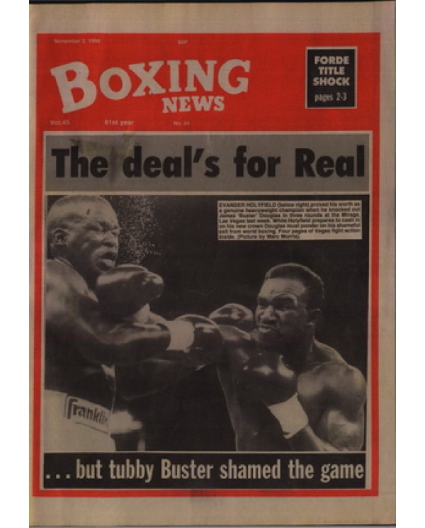 Boxing News magazine 2.11.1990 Download pdf