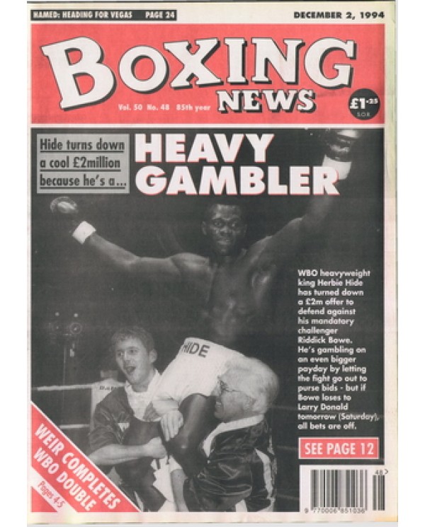 Boxing News magazine 2.12.1994 Download pdf