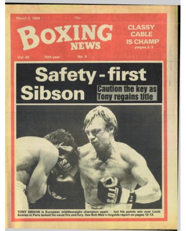 Boxing News magazine 2.3.1984 Download pdf
