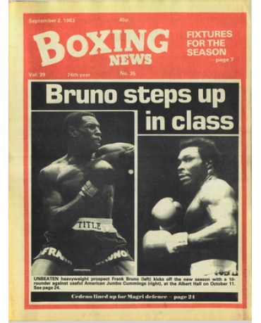 Boxing News magazine 2.9.1983 Download pdf