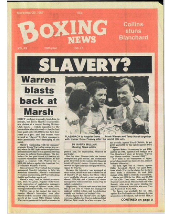 Boxing News magazine 20.11.1987 Download pdf