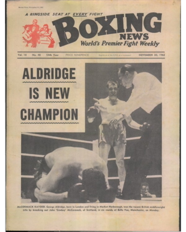 Boxing News magazine 20.11.1962 Download pdf