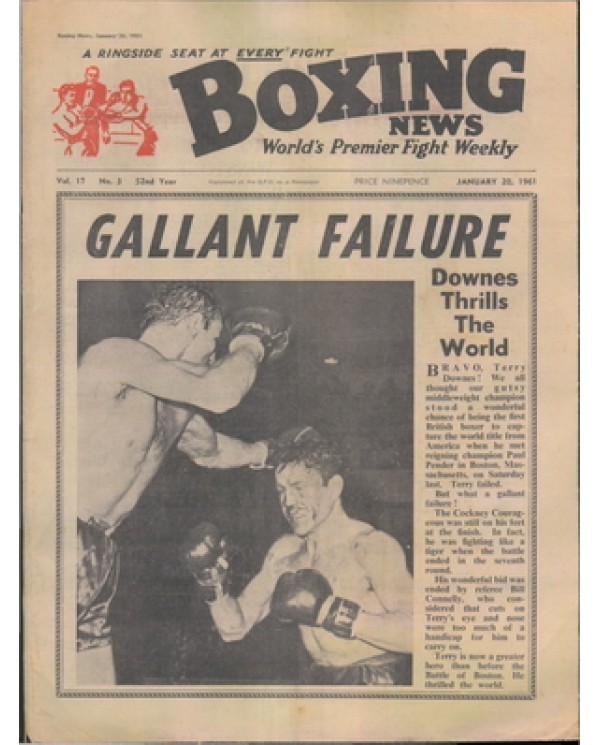 Boxing News magazine 20.1.1961  Download pdf